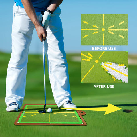 Lesmart Golf Training Mat for Swing Detection Batting
