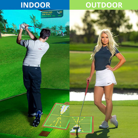 Lesmart Golf Training Mat for Swing Detection Batting