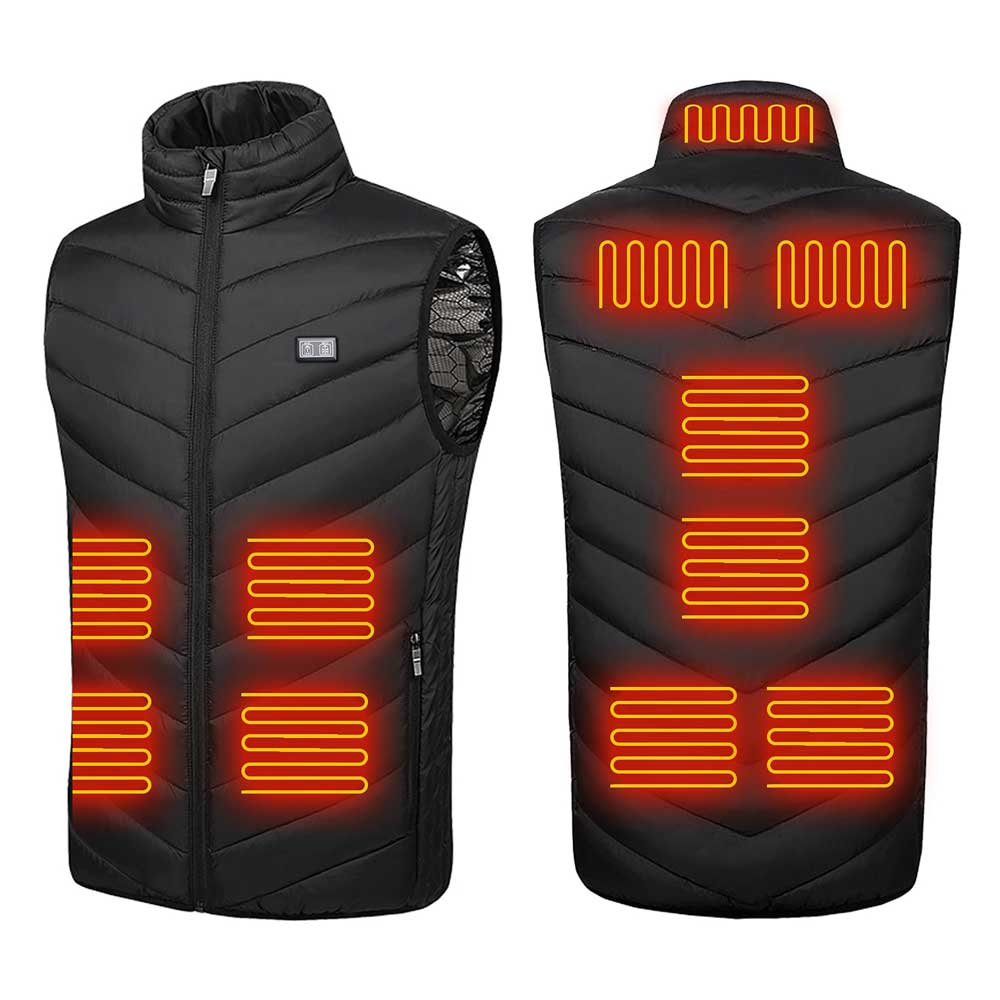 Lesmart Heated Vest for Men, USB Charging 11 Heating Panels | Heated ...
