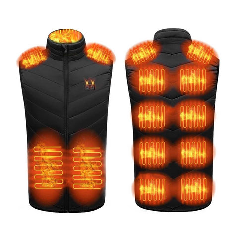 Lesmart Heated Vest for Men, USB Charging 13 Heating Panels
