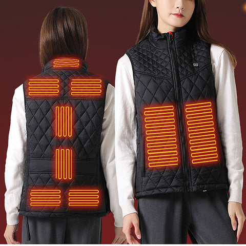 Lesmart Heated Vest for Women, USB Charging 9 Heating Panels