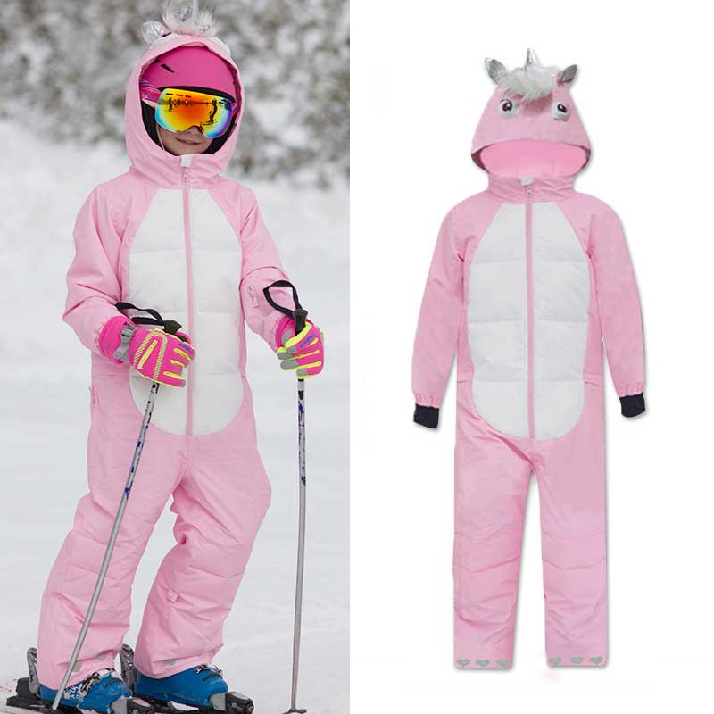 Lesmart Kids Unisex Waterproof Animal One Piece Snowsuits