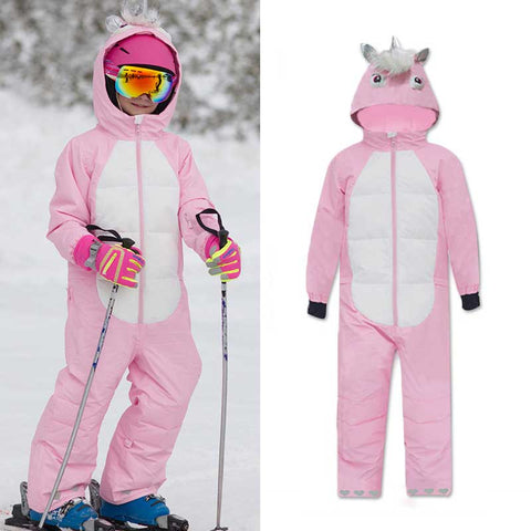 Lesmart Kids Unisex Waterproof Animal One Piece Snowsuits