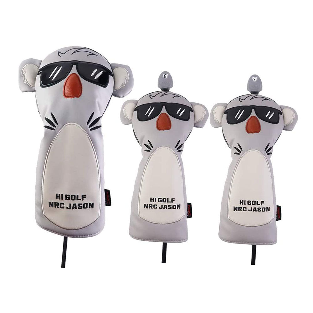 Lesmart Koala Golf Club Head Covers for Driver Fairway Woods (3 Pcs)