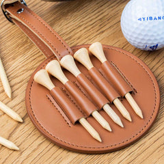 Lesmart Luxury Leather Golf Tee Holder for Belt