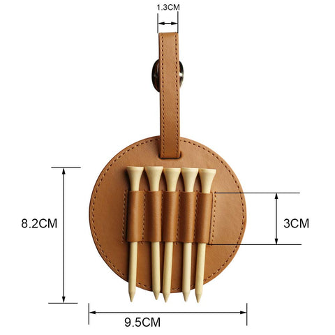 Lesmart Luxury Leather Golf Tee Holder for Belt