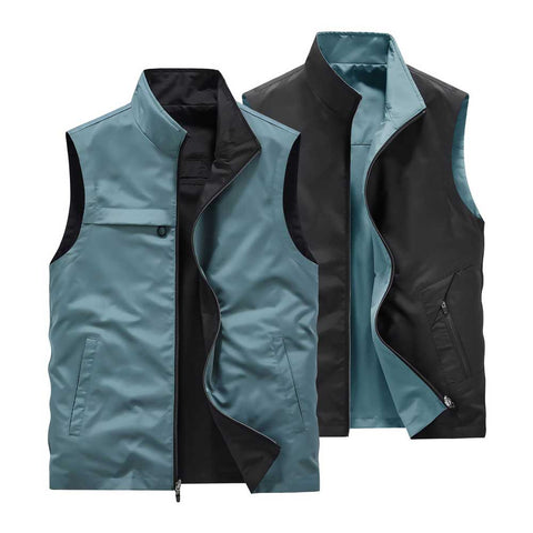 Lesmart Men's Lightweight Reversible Golf Vest