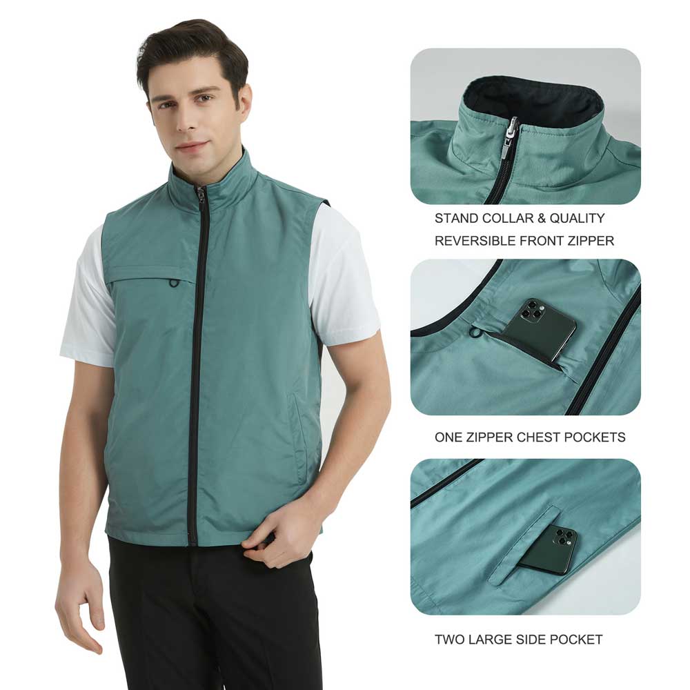 Lesmart Men's Lightweight Reversible Golf Vest | Men's