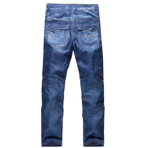Lesmart Men's Waterproof Warm Padded Denim Ski Snowboard Pants