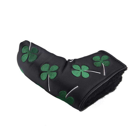 Lesmart PU Leather Lucky Clover Golf Putter Head Covers