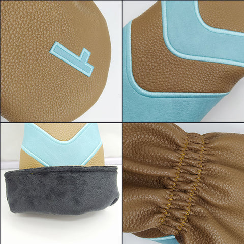 Lesmart PU Leather Vintage Design Golf Head Covers