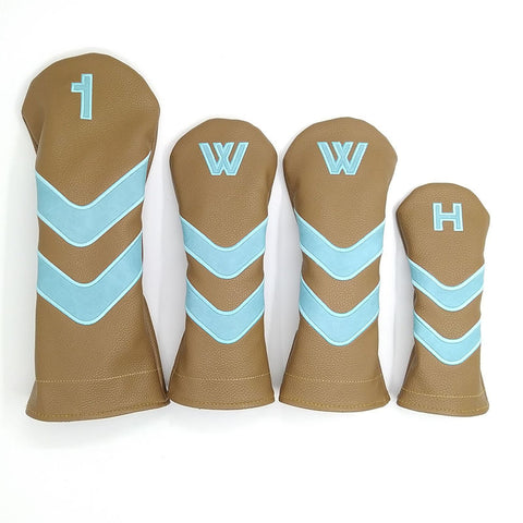 Lesmart PU Leather Vintage Design Golf Head Covers