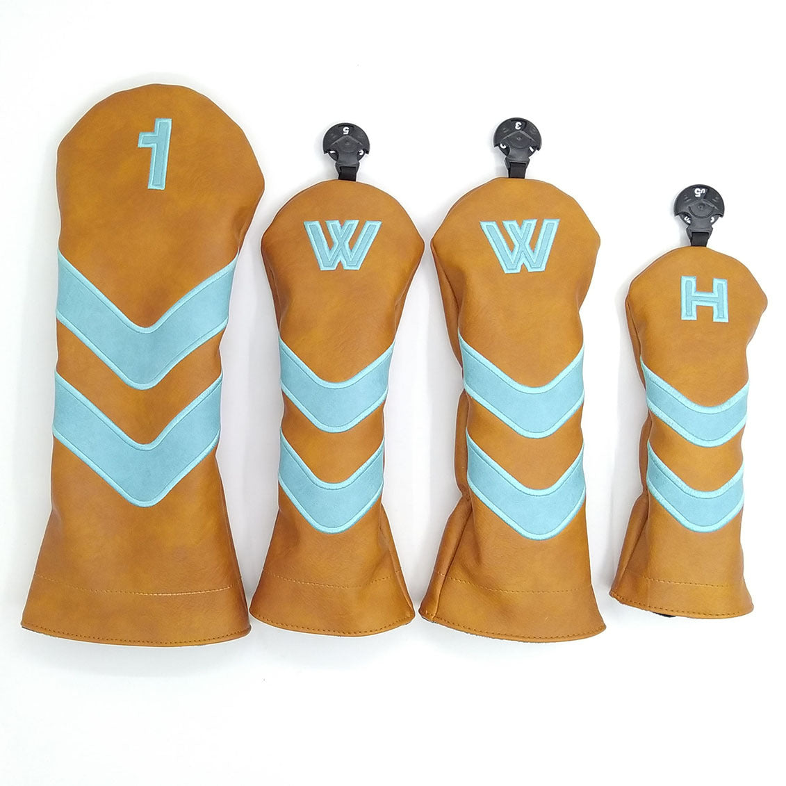 Lesmart PU Leather Vintage Design Golf Head Covers