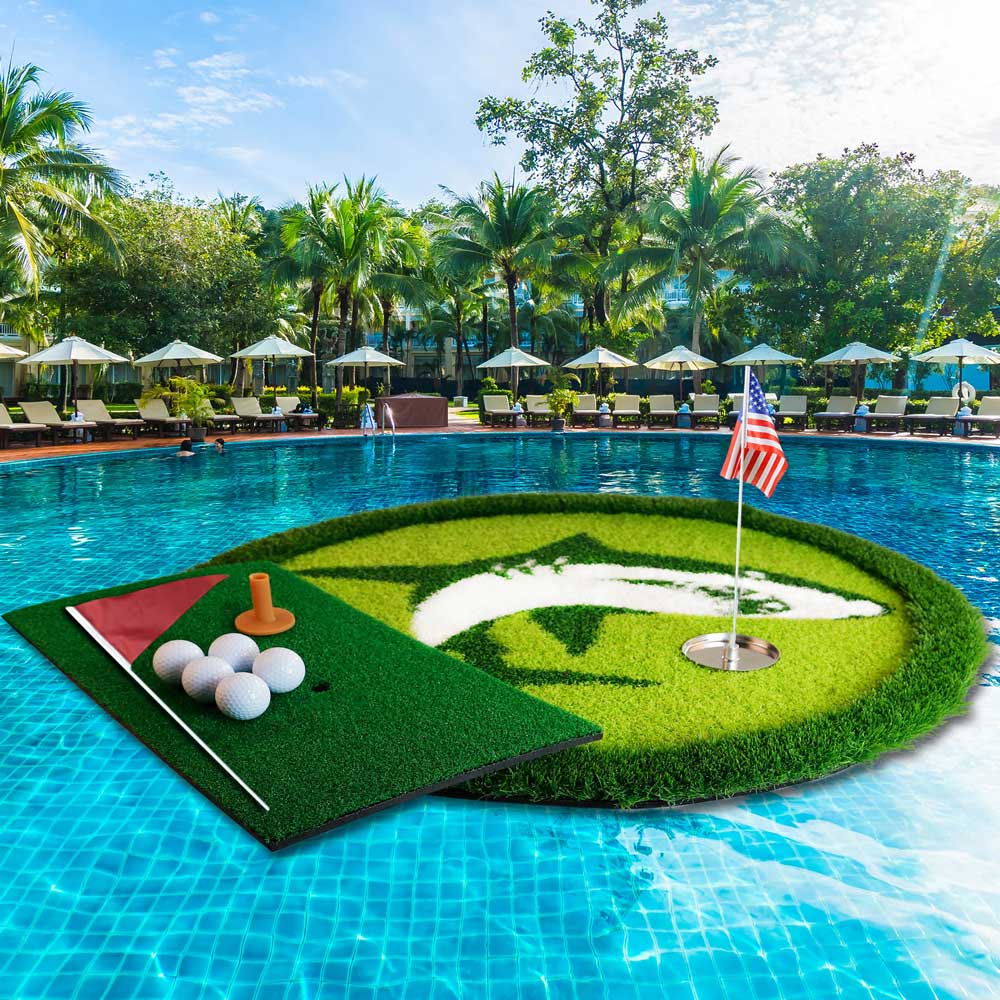 Lesmart Evil Shark Floating Golf Green, Exclusive Golf Gift