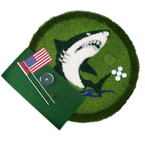 Lesmart Evil Shark Floating Golf Green, Exclusive Golf Gift
