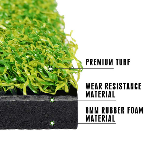 Lesmart Premium Turf Golf Hitting Mats  with Rubber Foam Padding