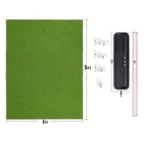 Lesmart Premium Turf Golf Hitting Mats  with Rubber Foam Padding