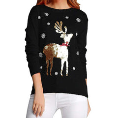 Lesmart Reindeer Funny Merry Xmas Knit Sweaters