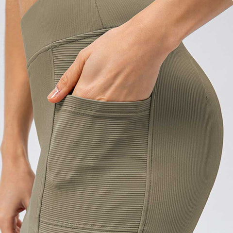 Lesmart Ribbed Athletic Skirts With Bandage