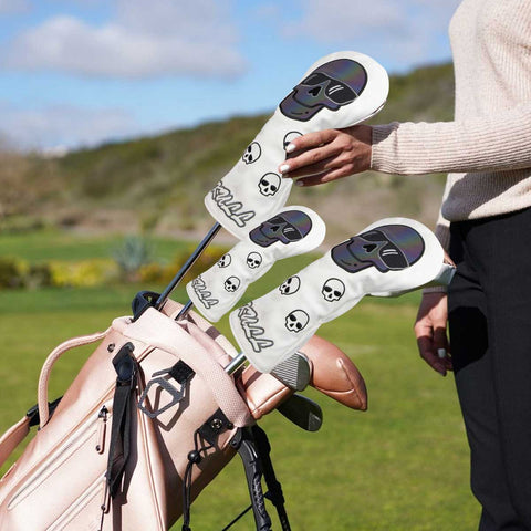 Lesmart Skeleton Leather Golf Club Headcovers with Magnetic