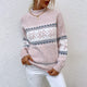 Lesmart Snowflakes Half Turtleneck Christmas Sweater