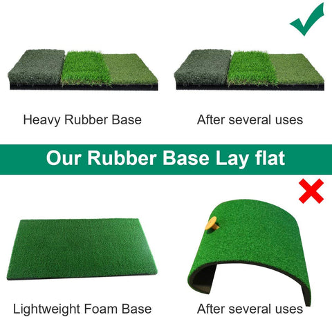 Lesmart Real Feel Tri-Turf Golf Hitting Mat