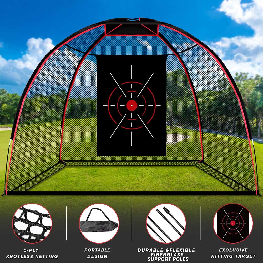 Lesmart Upgraded TEPRO 10' x 7' Golf Hitting Net with Impact Target