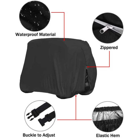 Lesmart Waterproof Golf Cart Covers, for EZ GO Yamaha Golf Carts