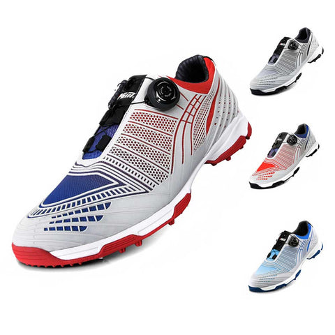 Lesmart Waterproof Spike Men Golf Shoes with BOA Lace System
