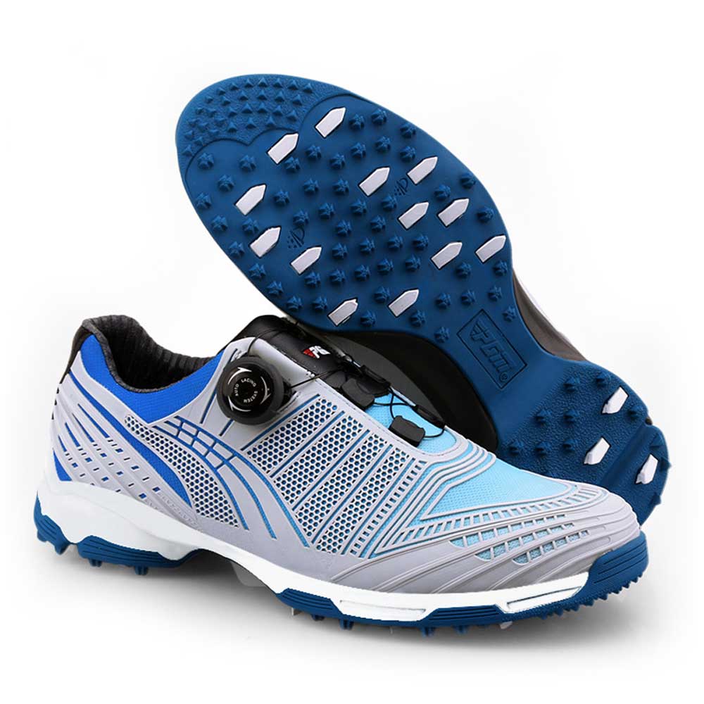 Lesmart Waterproof Spike Men Golf Shoes with BOA Lace System
