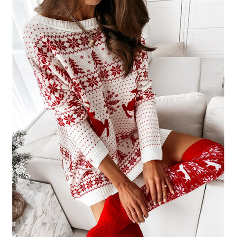 Lesmart Women Christmas Knitting Pullover Sweater