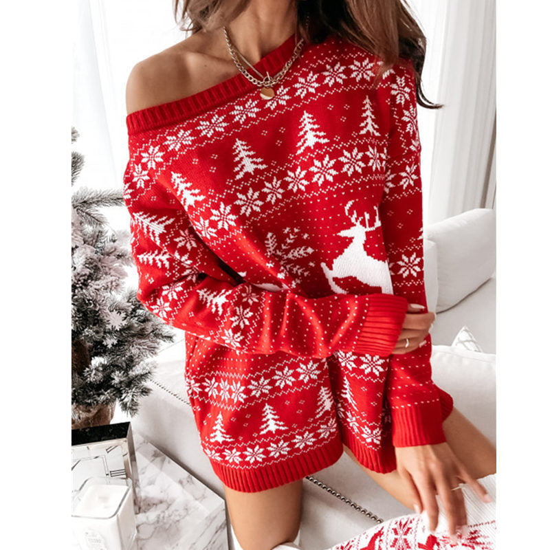 Lesmart Women Christmas Knitting Pullover Sweater
