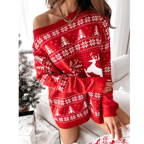 Lesmart Women Christmas Knitting Pullover Sweater