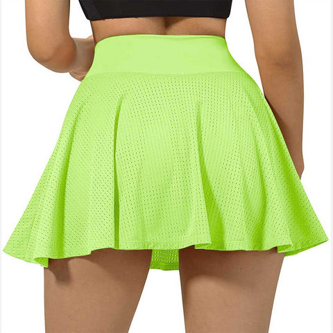 Lesmart Women's Crossover High Waisted Mesh Golf Skorts