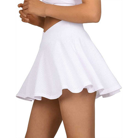Lesmart Women's Crossover High Waisted Mesh Golf Skorts