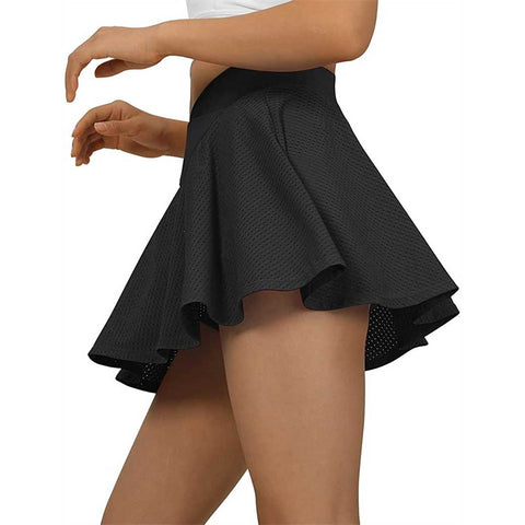 Lesmart Women's Crossover High Waisted Mesh Golf Skorts