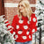 Lesmart Women's Fashion Santa Claus Ugly Christmas Sweater