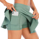 Lesmart Women's Pleated Sport Skirts with Shorts and Pockets