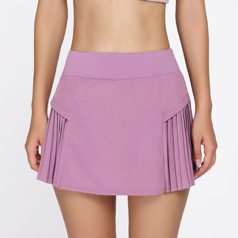 Lesmart Women's Pleated Tennis Skirts with Shorts Pockets