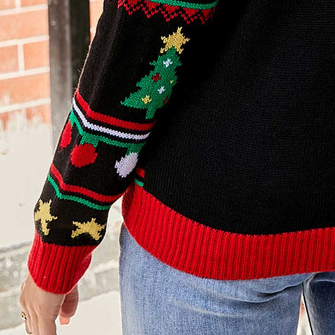 Lesmart Women‘s Ugly Christmas Tree Knit Sweater