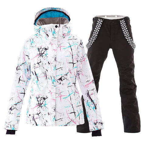 Lesmart Women's Waterproof Ski Jackets and Pants Set