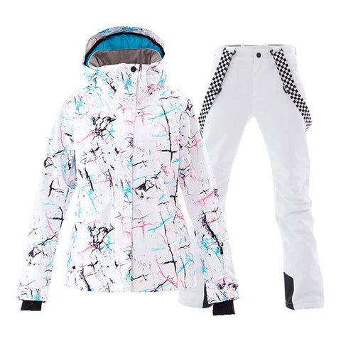 Lesmart Women's Waterproof Ski Jackets and Pants Set
