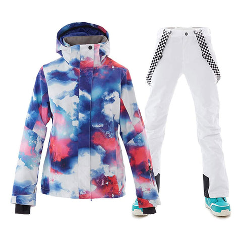 Lesmart Women's Waterproof Ski Jackets and Pants Set