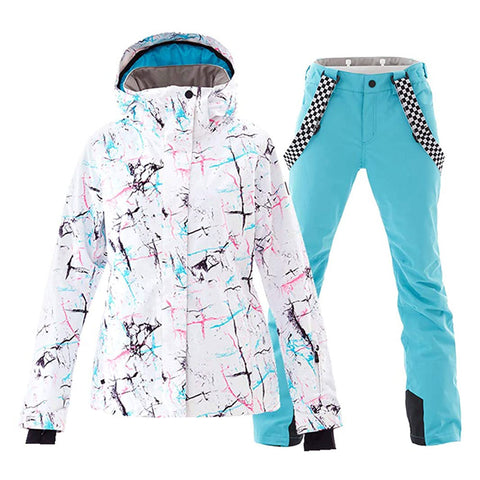 Lesmart Women's Waterproof Ski Jackets and Pants Set