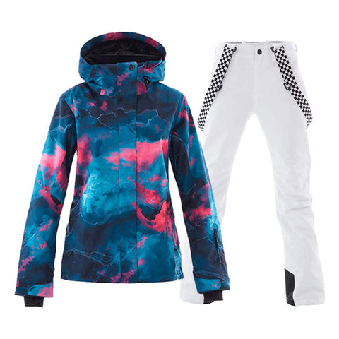 Lesmart Women's Waterproof Ski Jackets and Pants Set