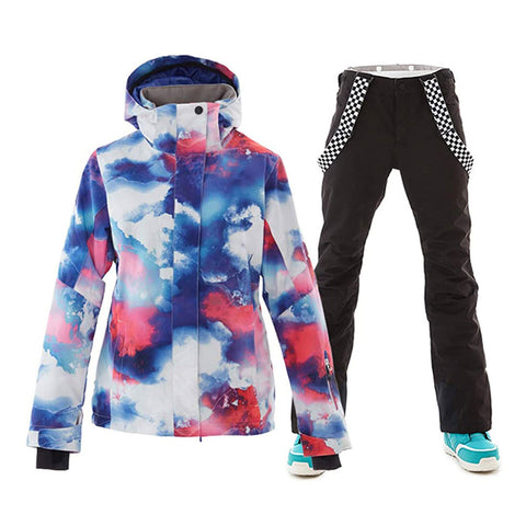 Lesmart Women's Waterproof Ski Jackets and Pants Set
