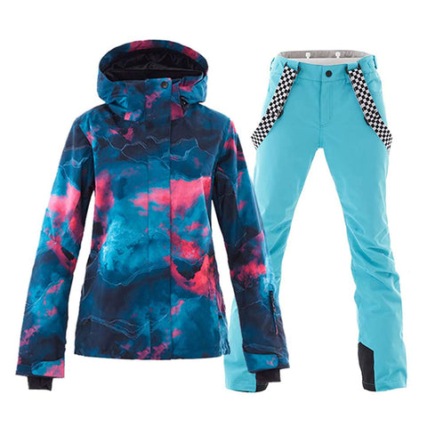Lesmart Women's Waterproof Ski Jackets and Pants Set
