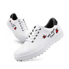 Lesmart Women's Waterproof White Golf Shoes