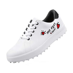 Lesmart Women's Waterproof White Golf Shoes