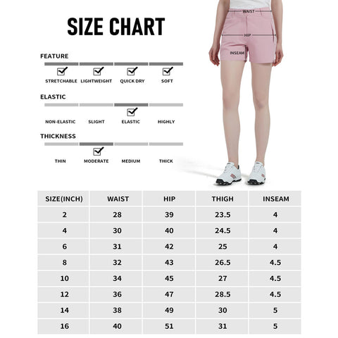 Lesmart Womens Breathable Active Shorts with Pockets